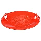 vidaXL Rundschlitten Schlitten Rutschteller Schneerutscher Tellerschlitten Schneegleiter mit Ergonomischen Griffe für Wintersportarten Rot 66,5cm PP