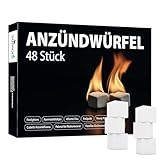 Samore 1152 x Anzündwürfel (= 24 Packungen x48 Stück) Kaminanzünder Kohleanzünder Anzünder Würfel Grillanzünder Ofenanzünder für Kamin, Ofen Kohlenanzünder Anzündwolle Anmachwürfel