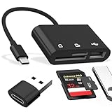Kartenlesegerät USB-Kartenreader & Micro SD-Adapter (6-in-1) - SD/SDHC/SDXC/MMC/MicroSD/TF für Windows/Mac & Smartphones mit OTG und USB-C