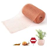 Moosono Kupferband Gegen Schnecken Schneckenschutz, Schneckenzaun 12.7cm*6m, Kupferdraht Gegen Schneckenkante, Schneckenabwehr Hochbeet für Gartenschutz, Nacktschnecken, Schädlingsbekämpfung