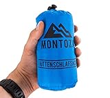 montoza Hüttenschlafsack - Ultraleicht 170g Mauve rot - Inlett aus Seide und Baumwolle - Reiseschlafsack leicht, dünn, warm (blau)