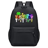 Sp𝒓u𝒏𝒌𝒊 Kinderrucksäcke,Schulrucksack Mädchen Jungen Leicht Backpack,Musikspiele Sp𝒓u𝒏𝒌𝒊 Characters Grafikdruck Rucksack Teenager,Hohe Kapazität Schultaschen für Travel Schule Freizeit(#F)