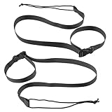 2er-Pack verstellbare Snowboard-Leine –strapazierfähige Snowboard-Bindungen aus Nylon verstecktes Design Unisex geeignet für Kinder Jugendliche und Erwachsene sichert Snowboardstiefel schnell(schwarz)