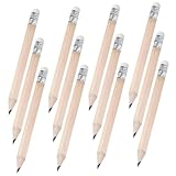 FIXOSHEE 60 Stück Teiliges Kurze Schreiblernbleistifte Hb mit Weißer Spitze Stabile Holzgolfstifte für Kleinkinder Ergonomisch Bruchfest Leicht für Schüler Künstler Lehrer Vielseitig