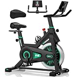 DMASUN Heimtrainer Fahrrad, Hometrainer Fahrrad mit großem Tablet-Halter und LCD-Display, Leises Ergometer Heimtrainer für Zuhause, Fahrradtrainer bis 160 kg Belastbar, Ideal für Indoor Cycling