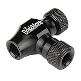 briskmore schwarz CO2 Luftpumpe für Fahrräder Tire durch Presta- und Schrader Ventil Kompatibel Bike Pumpe Mountain Road isoliert Sleeve CO2 Bike Kartusche nicht enthalten zu benutzen/Schnell