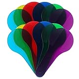 UKCOCO 12Stücke Farbfilter Paddel Durchscheinende Farbpaddel für Kreative Farberkennung und Experimente der Frühen Bildung für Vorschulkinder