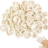 Ezranova Fingerlinge Antistatisch Fingerschutz Latex Finger Cot, Fingerschutz, für Kosmetik,Reinigung,100 Stück