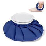 AOOWU Wiederverwendbar Eisbeutel für Verletzungen, Eisbeutel Heißwasserbeutel für Heiß & Kältetherapie & Schmerzlinderung & Nervös mit Deckel, Auslaufsicherer Atmungsaktiver, Eiswürfelbeutel - 15.2cm