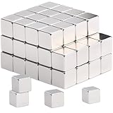 MIN CI 60 Stück Magnete Stark, 8x8x8mm Neodym Magnete, Magnete für Magnettafel, Magnete Klein, Mini Magnete, Kühlschrankmagnete, Whiteboards Magnet für Haushalt und Büro