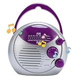 Annadue Duschradio, IPX4 Wasserdicht, Tragbares AM-FM-Radio, Klarer Klang, Mehr Als 20 Sender, Kompakt für Badezimmer, Dusche, Nachttisch, Garage, Küche
