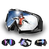 VSIFEHSO Skibrillen Herren Damen 100% UV-Schutz Anti-Beschlag Snowboardbrille für Brillenträger OTG-Design Skibrille Erwachsene Geeignet zum Snowboarden Skifahren Radfahren Wandern