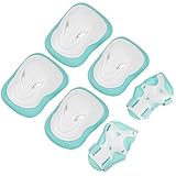 BOSONER Knieschoner Kinder Schützer Inliner: Schoner Inliner 6er Set Knie und Ellenbogenschützer Kinder Schutzausrüstung für Inliner Skates Scooter Fahrrad Rollschuhe (Weiß/Grün, S (3-7 Jahre))