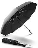 WALKINGLINE Regenschirm Sturmfest bis 140 km/h Inkl. Tasche - Taschenschirm mit Auf-Zu-Automatik, klein, leicht & kompakt, windsicher, stabil Regenschirm klein Umbrella Schirm