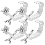 TOYANDONA Bühnenbeleuchtung Klemmen 4 Stück aus Aluminium mit Lichthaken Stabile Befestigung für Metalltraversen für Clubs und Bühnen Kompatibel mit 35 52mm Rohren