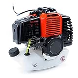 Benzin-Verbrennungsmotor 2-Takt 42cc Universal Einzylinder Luftgekühlt für Laubbläser Rasenmäher Rasentrimmer Heckenschere, Start durch Ziehen