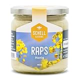 Deutscher Rapshonig 500g - Imkerei Schell - cremig gerührter Honig aus eigener Produktion - 100% Deutscher Honig