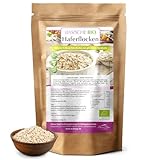 Gekeimte Haferflocken Bio – glutenfreie Haferflocken aus Nackthafer (750 g) – roh, vegan & nährstoffreich – ideal für Porridge & Müsli