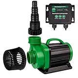 regelbare Teichpumpe Vario Control 22000-S | WAGNER GREEN eco Filterpumpe mit 22.000 l/h | regulierbar mit externem Controller | einsetzbar als Bachlaufpumpe oder Wasserfallpumpe