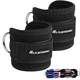 Flintronic Fußschlaufen Kabelzug mit D-Ringen, Fußschlaufen für Fitness Training, Fußmanschetten Kabelzug für Männer und Frauen Beinstrecker, Ankle Straps für Fitness Gesäßmuskeln und Beintraining
