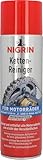 NIGRIN Kettenreiniger, 500 ml Sprühdose, Kettenspray für Motorrad, reinigt und entfettet Motorradketten