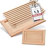 FEINHOLZ Brotschneidebrett mit Krümelrost aus Holz - 40cm x 25cm - Buchenholz geölt - Schneidebrett zum Brot schneiden für Brot, Baguette und Brötchen • Made in Europe