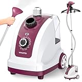 VINATO Steamer Dampfglätter, Vertikaler Dampfbügler mit 1,35-Liter-Wassertank, 11 Dampffunktionen Clothes Steamer für Stoffpflege, Antibakterielle Dampfbürste für Alle Textilarten - 1950W