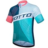 ROTTO Radtrikot Herren Fahrradtrikot Kurzarm T-Shirt Fahrradbekleidung Rennserie