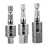 Tofficu 3 Stück Teiliges Impact Driver Adapter aus Hochfestem Drehbar Verlängert für Enge Räume Kompatibel mit Akkuschraubern und Bohrmaschinen Leicht und Platzsparend