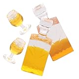 KOMBIUDA 4 Sätze Miniaturwein für kinderspielzeug spielzeuge für wohnraumdeko Kid Toys Bildungsspielzeug Miniaturszene schmückt Layout-Szenendekor Harz