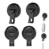 Saughaken für die Dusche – Saughaken für die Dusche | 4 Handtuchhalter für abnehmbare Handtücher ohne Bohren, wasserdichtes Badezimmerzubehör für die Wand, Kommen