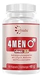 Vihado 4MEN direct 2.0 - Männer Kapseln extrastark - SOFORT Rezeptur hochdosiert - mit L-Arginin, Maca, Tribulus Terrestris, Ginseng, 60 Kapseln