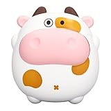 USB -Heizung, Elektrische Mini -Handwärmer 2 Level USB Wiederaufladbare Tragbare Heizung USB -Heizung Schneller Heizungs Cartoon Kuh Nachtlichtheizung (Beige) (Blue) (White)
