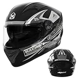 Generisch Motorradhelm Motocross Helm Fullface Motorradhelm Integralhelm Mit Doppelvisier, Fullface Helm Rollerhelm Sturzhelm Modularer Helm Für Männer Und Frauen, Alle Jahreszeiten 54–61cm
