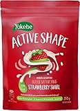 Yokebe Pulver, ACTIVE SHAPE Strawberry Swirl - Mahlzeitersatz für eine gewichtskontrollierende Ernährung - Diät-Drink mit hohem Proteingehalt und Erdbeer-Geschmack - 250 g = 10 Portionen, gluten free