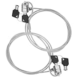 Toddmomy 2 Sätze Laptop Kabelschloss mit Schlüssel Stabiles Diebstahlschutz Kabel für Notebook und Tablet Kompatibel Langlebig und Einfach zu Sichern an Tisch oder Festen Objekten