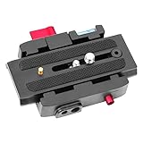 Professionelle Kamera Schnellwechselplatte, Videokamera Stative Stabilisatoren Schlitten Schnellspanner Adapter mit Schnellwechselplatte Kompatibel für Manfrotto 501 500 Ah 701HDV 503HDV Q5 Kopf