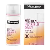 Neutrogena Purescreen+ Invisible Daily Defense Mineral-Sonnenschutz für Gesicht mit LSF 30, Mineral-Sonnenschutz mit breitem Spektrum, mit Vitamin E, wasserabweisend, parfümfrei, 30 ml