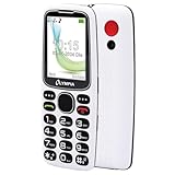 Olympia Star Seniorenhandy | Komfort-Mobiltelefon mit Großtasten | Farb-LC-Display | SOS-Taste | Seniorenhandy ohne Vertrag | Freisprechfunktion | Bluetooth | MicroSD Slot | Taschenlampe | Weiß