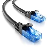 deleyCON 1,5m CAT.6 Ethernet Gigabit Lan Netzwerkkabel RJ45 CAT6 Kabel Patchkabel Kompatibel zu CAT.5 CAT.5e CAT.6a Cat.7 - Schwarz