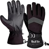 ROTTO Winterhandschuhe Herren Damen Skihandschuhe Wasserdicht Schneehandschuhe Warme Touchscreen Handschuhe 3M Thinsulate für Skifahren Snowboarding Skating Wintersport