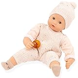 Götz 2527919 Maxy Muffin Alles Strick Puppe - 42 cm große Babypuppe mit grauen Schlafaugen, ohne Haare und Weichkörper - Weichkörperpuppe in 7-teiligen Set