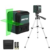 Laser Wasserwaage mit 66cm-Stativ, Nikotek Selbstnivellierende GrüneKreuzlinienlaser, Horizontale und Vertikale Linienlaser für Bau/Bilderaufhängung/Heimwerken, IP54, 2 AA-Batterien, Tragetasche