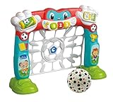 Clementoni Kinder Fußball Tor mit Aktivitätszentrum inkl. Stoffball - erkennt geschossene Tore - Tor mit Geräusche und Musik für Kinder ab 18 Monaten 17995
