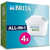 BRITA Maxtra Pro All-in-1 Wasserhahnfilter – reduziert Chlor, Kalk, PFAS und Metalle, Originalfilter, kompatibel mit Wasserfilterkannen, 4 Stück BRITA