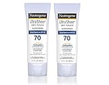 Neutrogena Ultra Sheer Dry-Touch Sunscreen, SPF 70, 3 Ounces (Pack of 2) by Neutrogena