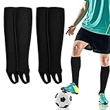 Apricitie 2 Paar Fußball Stutzen, Fußball Sleeves Tubes Fußballstutzen Stegstrümpfe Fussball Stutzen für Herren Damen(schwarz)