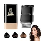 Instant-haarfarbstift mit Integriertem Kamm, Instant Hair Color Stick, Ausbesserungskamm 2 in 1, wasserfester Haarwurzel-Concealer, Sofortiger Haarfärbestift für graues Haar abdecken (Schwarz)