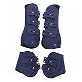 BUGUUYO 4 Stück Pferdebeingamaschen Pferdebeinschützer Pferdebeinwickel Pferdetrailgamaschen Pferdeausrüstung Pferdefußabdeckung Pferdebeinschutzabdeckung Pferdeschutzausrüstung