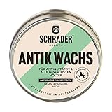 SCHRADER Antik Wachs - Pflegemittel für Holzmöbel - ideal für Auffrischung und Schutz antiker Möbel - 200ml - Made in Germany